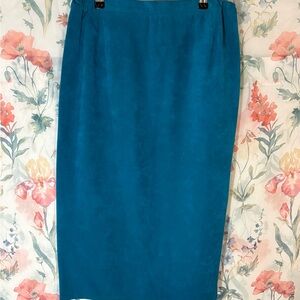 Vintage Teal Pencil Skirt - Women